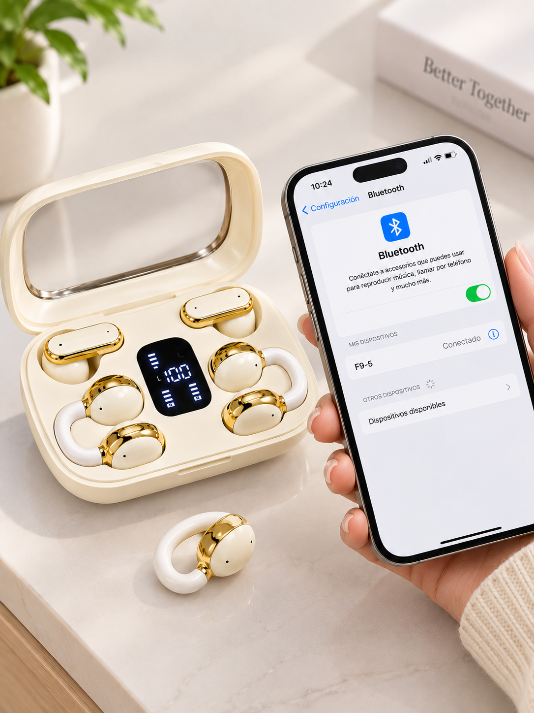 A284 audifono duo estuche Gold Q10